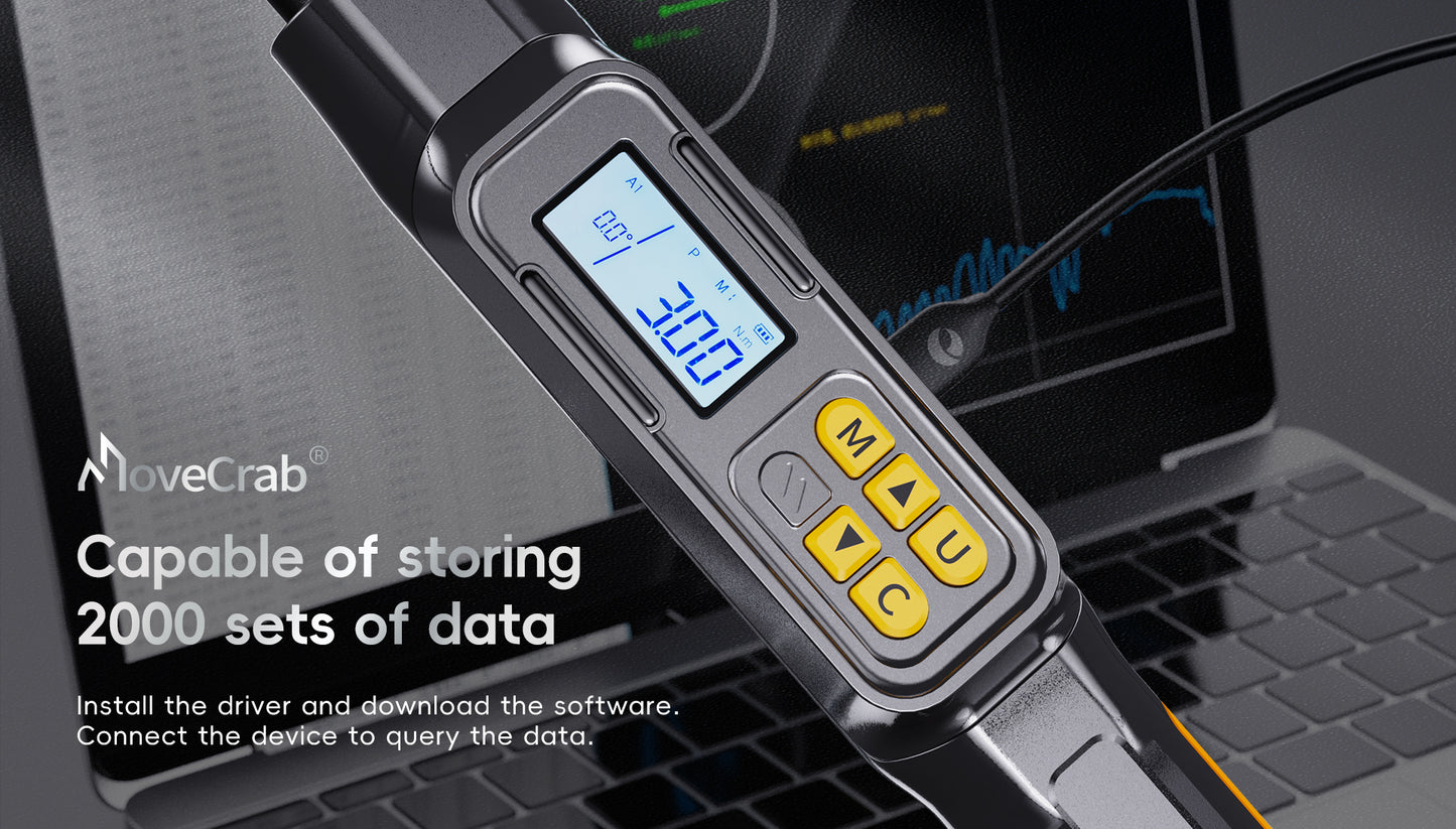 Angle digital wrench,Dual measurement of angle and torque