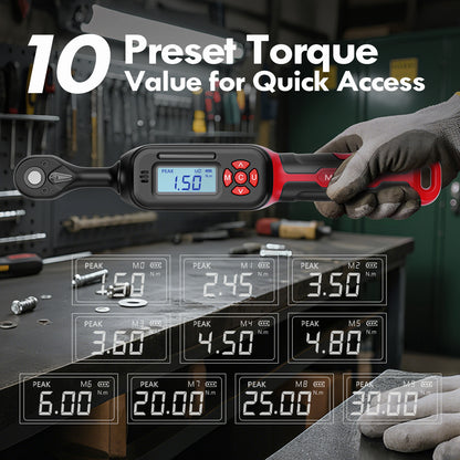 MOVECRAB 40Pcs Bike Digital Torque Wrench Set