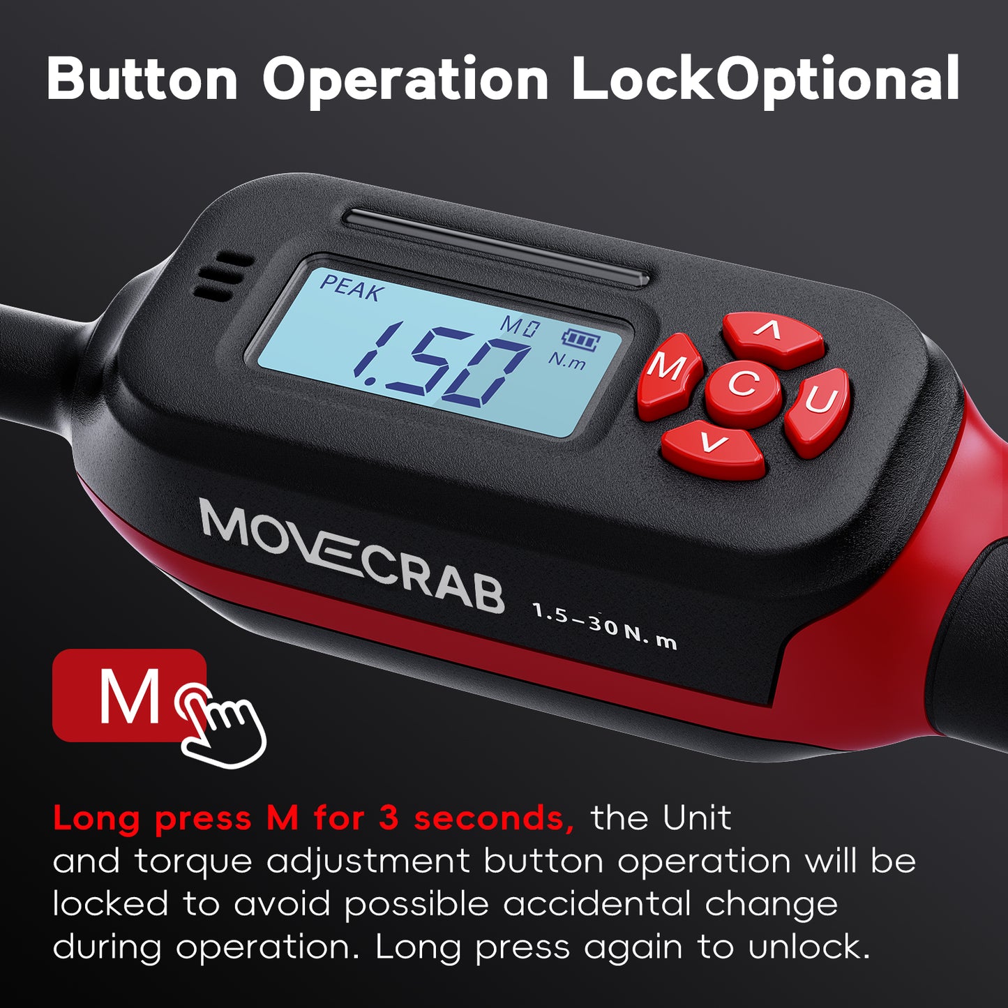 MOVECRAB 40Pcs Bike Digital Torque Wrench Set