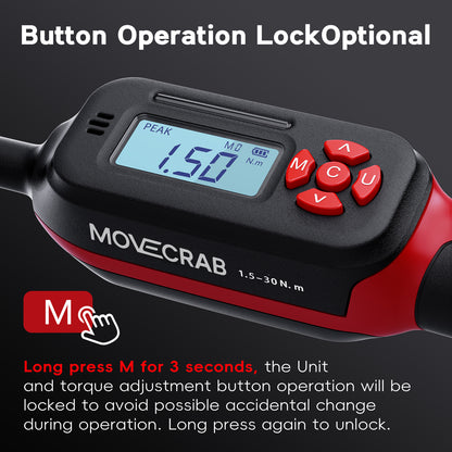 MOVECRAB 40Pcs Bike Digital Torque Wrench Set