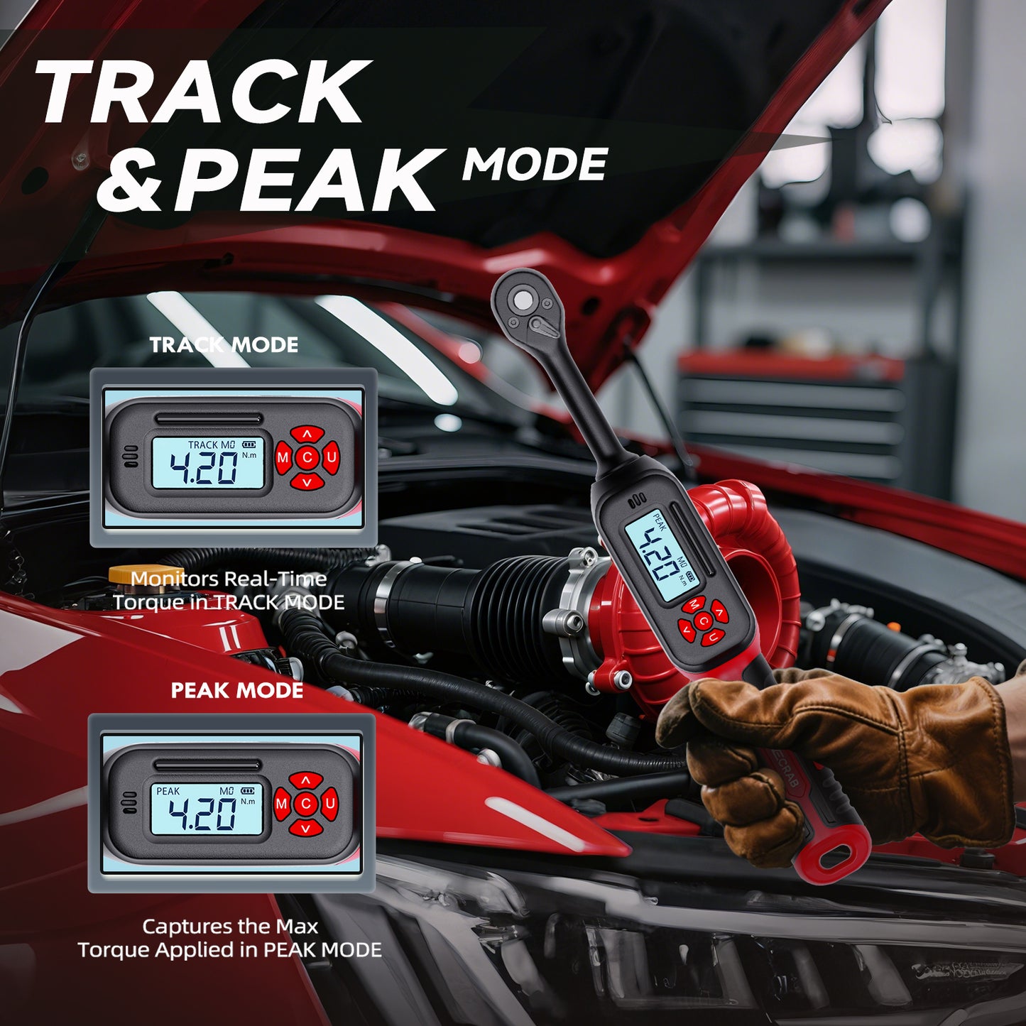 MOVECRAB 14Pcs 3/8-Inch Drive Swivel Magnetic Spark Plug Socket Set