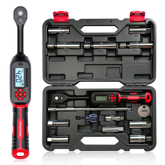 MOVECRAB 14Pcs 3/8-Inch Drive Swivel Magnetic Spark Plug Socket Set