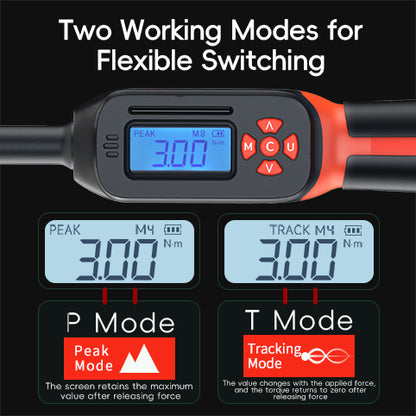MOVECRAB Digital Torque Wrench，2% Accuracy, Buzzer and LED Flash Notification
