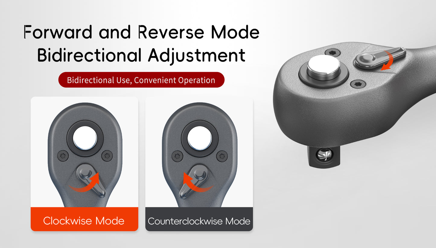 MOVECRAB Digital Torque Wrench，2% Accuracy, Buzzer and LED Flash Notification
