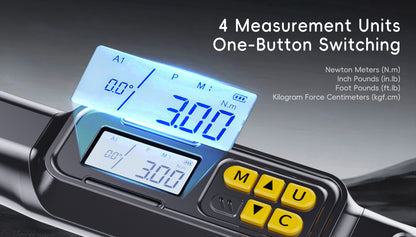 Angle digital wrench,Dual measurement of angle and torque