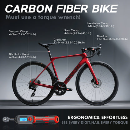 MOVECRAB 40Pcs Bike Digital Torque Wrench Set