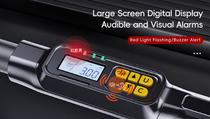 Angle digital wrench,Dual measurement of angle and torque